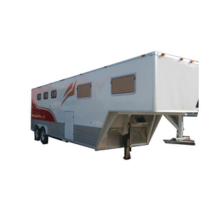 2024 Customized Gooseneck Horse Load Trailer with living Quarters Fiberglass Horse Float Trailers for Sale