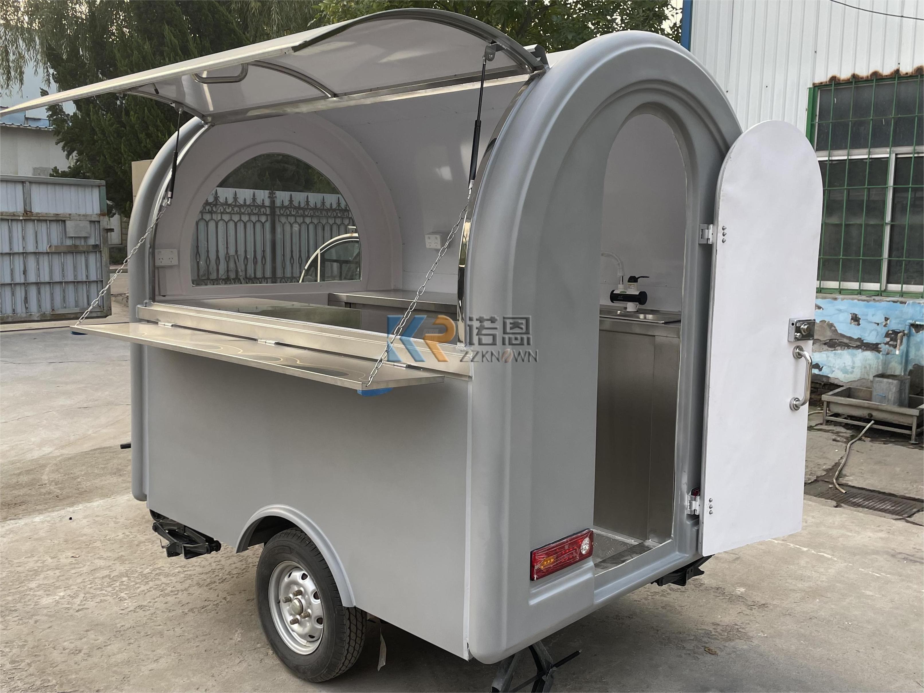 2024 OEM Food Truck Mobile Food Trailer with Four Wheels Coffee Bike Mobile Food Carts CE And DOT Approved