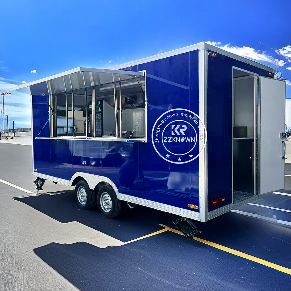 OEM Coffee Kiosk Snack Pizza Taco BBQ Hot Dog Ice Cream Cart Concession Food Trailer Mobile Food Truck with Full Kitchen