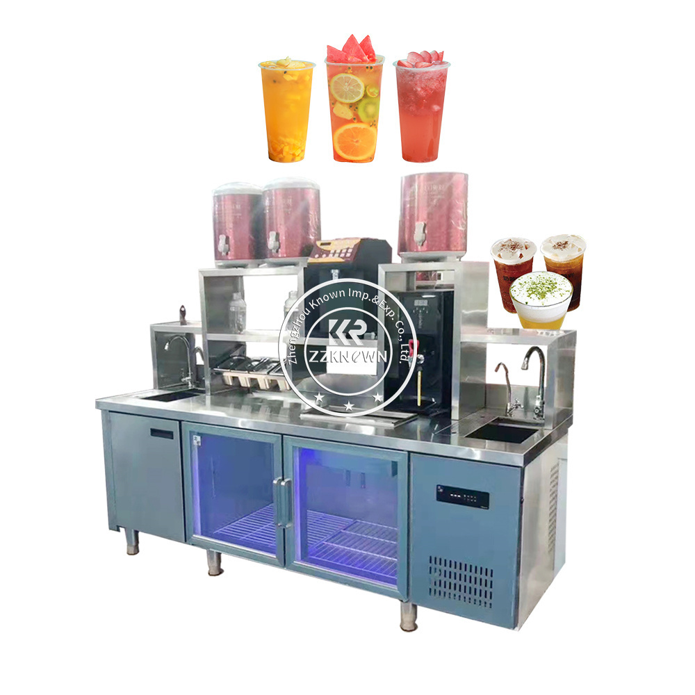 2024 Restaurant Customized Cocktail Bar Work Station Equipment UK Cafe Food Processing Table Cabinet Counter Factory