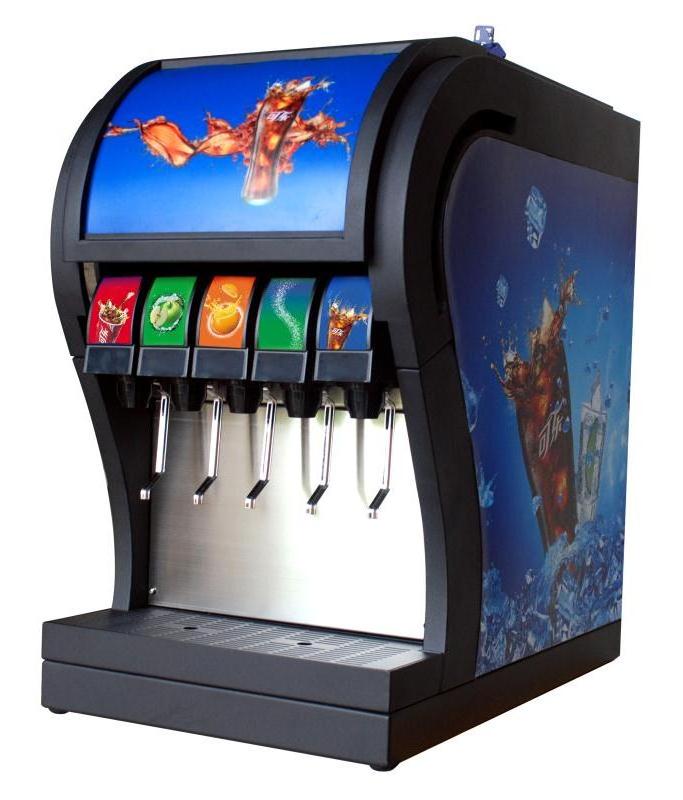 OEM Commercial Soda Post Mix Soda Fountain Dispenser With 5 Valves Carbonated Beverage Cold Drink Machine