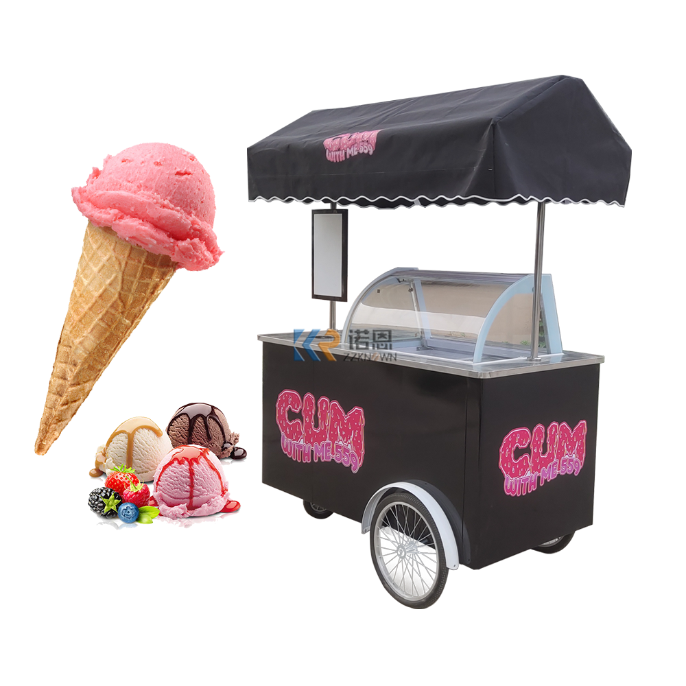 2024 Fiberglass Ice Cream Cart For Sale Ice Cream Vending Trailer