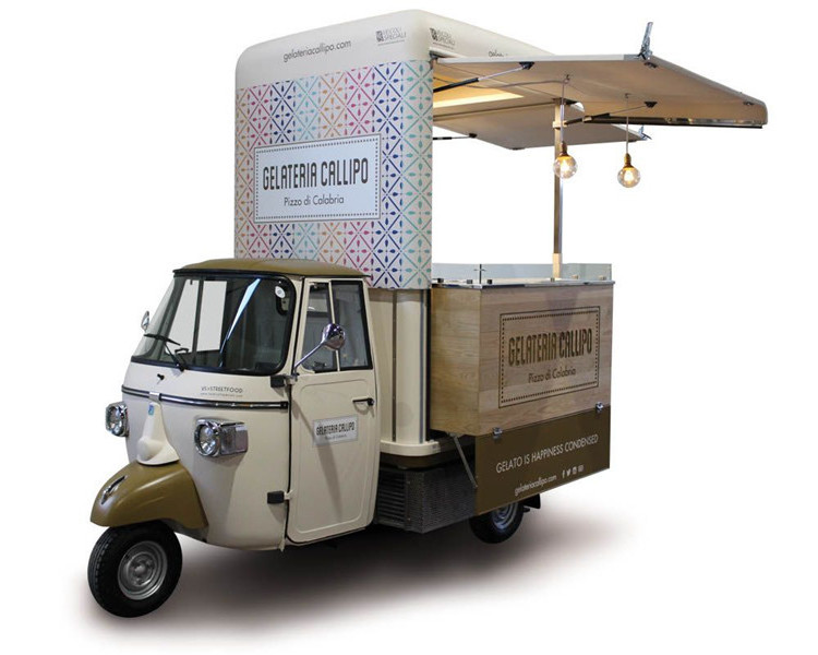 OEM Electric Gasoline Tuk Tuk Ape Cart Restaurant Candy Vending Tricycle Mobile Mini Food Truck