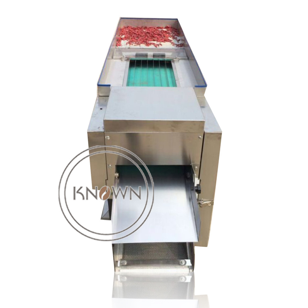 Automatic Pepper Cutting Machine Dry Chilli Slicing Removing Machinery Commercial Red Chili Seeds Separator