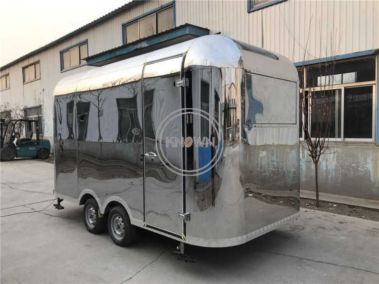 OEM Stainless Steel Food Concession Trailer Mobile Food Truck Customized Coffee Ice Cream Cart for Sale Europe