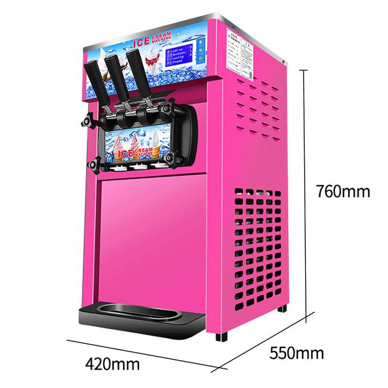 2024 Oceanpower New Ice Cream Machine Snack Commercial Frozen Yogurt Maker Air Pump Soft Ice Cream Vending Machine Mcdonalds