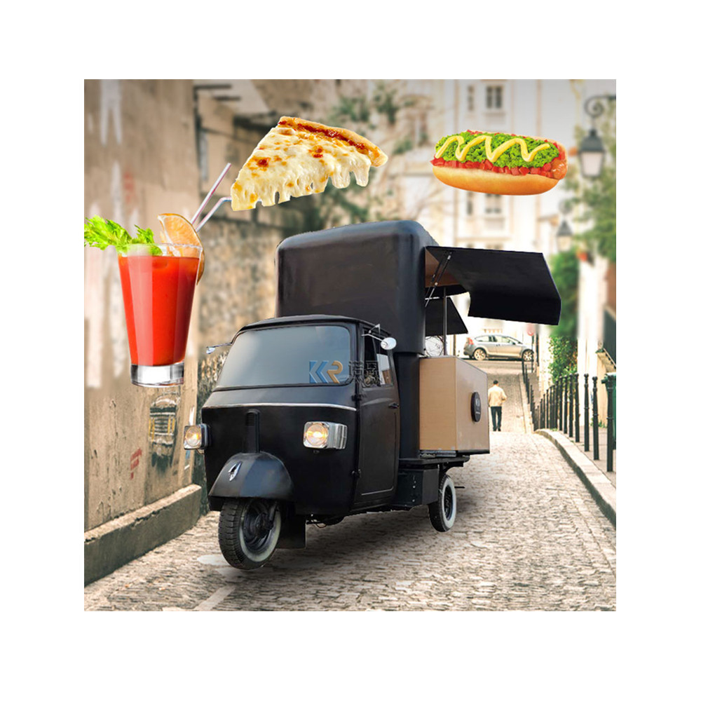 OEM Mobile Pizza Food Cart Fast Food Truck with Full Kitchen Customized 3 Wheel Electric Tricycle Breakfast Vending Van for Sale