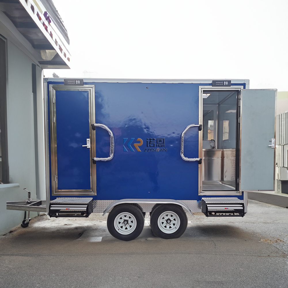 2024 Mobile Toilet Trailer On Wheel For Park Mobile Portable Toilet With Trailer Truck With Clean And Waste Tank