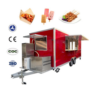 2024 New Street Food Vending Cart Vintage Food Truck Mobile Food Trailer Sale With Free Shipping