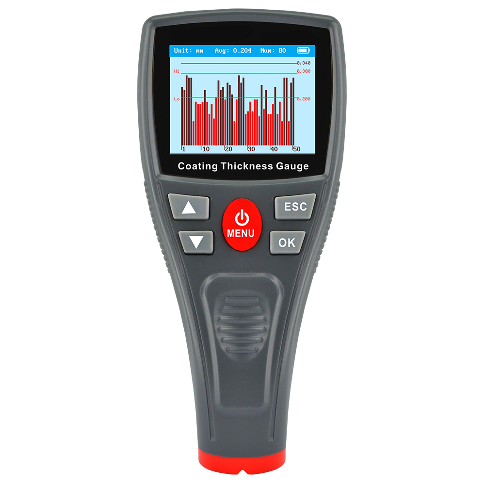 Colorful LCD Coating Thickness Gauges 0~1500um/0~59mil/0~1.5mm WT2110