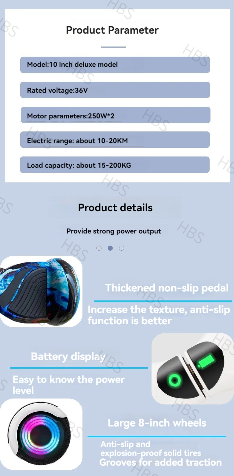 Adult Child 2 Wheel Hoverboard Big Wheel 350W Brushless Motor hoverboard electric