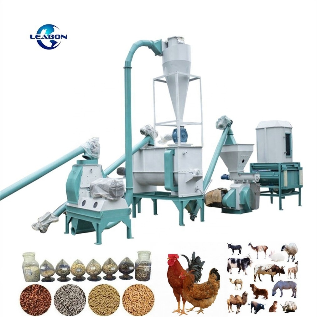 2000KG/H Poultry Feed Processing Machine Animal Feed Pellet Mill Machine Product Line Chicken Cattle Feed Plant