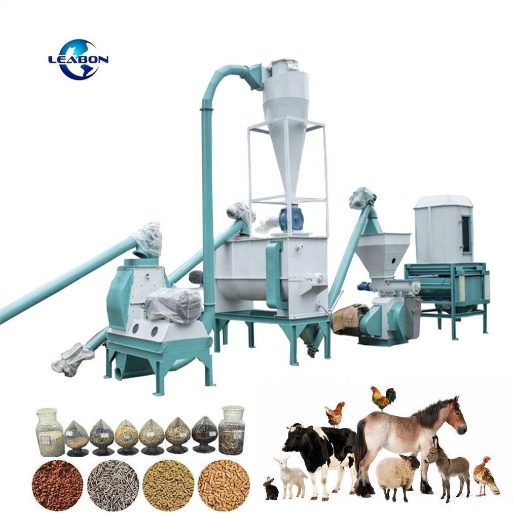 2000KG/H Poultry Feed Processing Machine Animal Feed Pellet Mill Machine Product Line Chicken Cattle Feed Plant