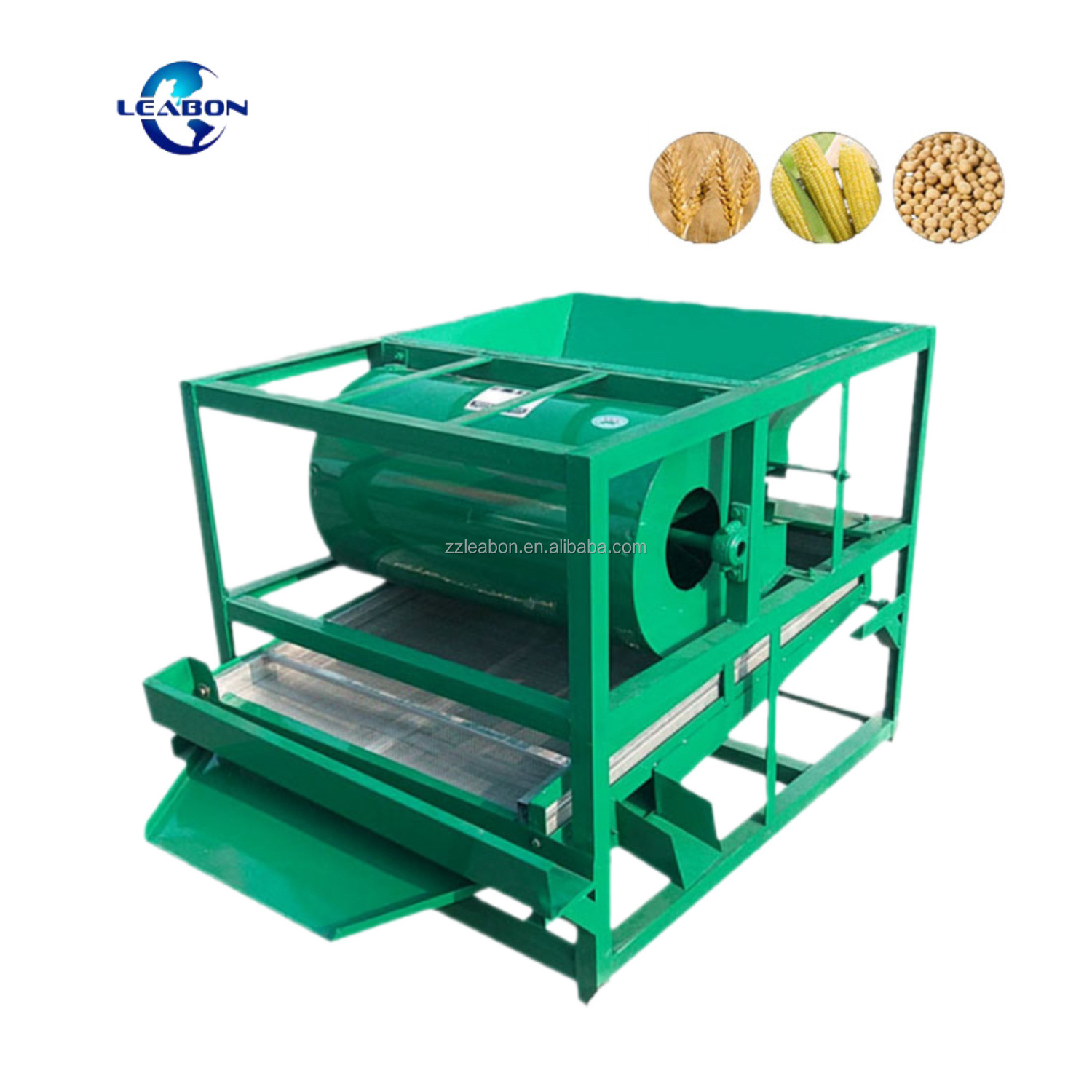 2T/H Corn Wheat Soybean Cleaner Removes Impurities Grain Vibrating Screener Pre-Cleaning Machine