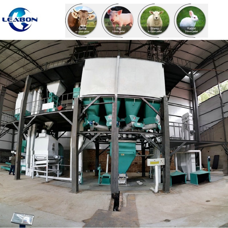 2000KG/H Poultry Feed Processing Machine Animal Feed Pellet Mill Machine Product Line Chicken Cattle Feed Plant