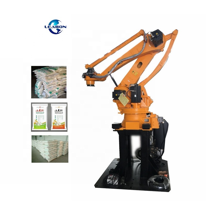 Factory Price Automatic Carton Box Bagging Robot Palletizer Machine Water Juice Bottle Box Automatic Robot Palletizer Machine