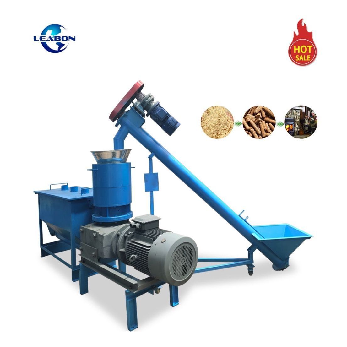 CE Wood Fuel Pellets Maker Mill Flat Die 500kg/h Industry Wood Biomass Pellet Making Machine Prices for Sale