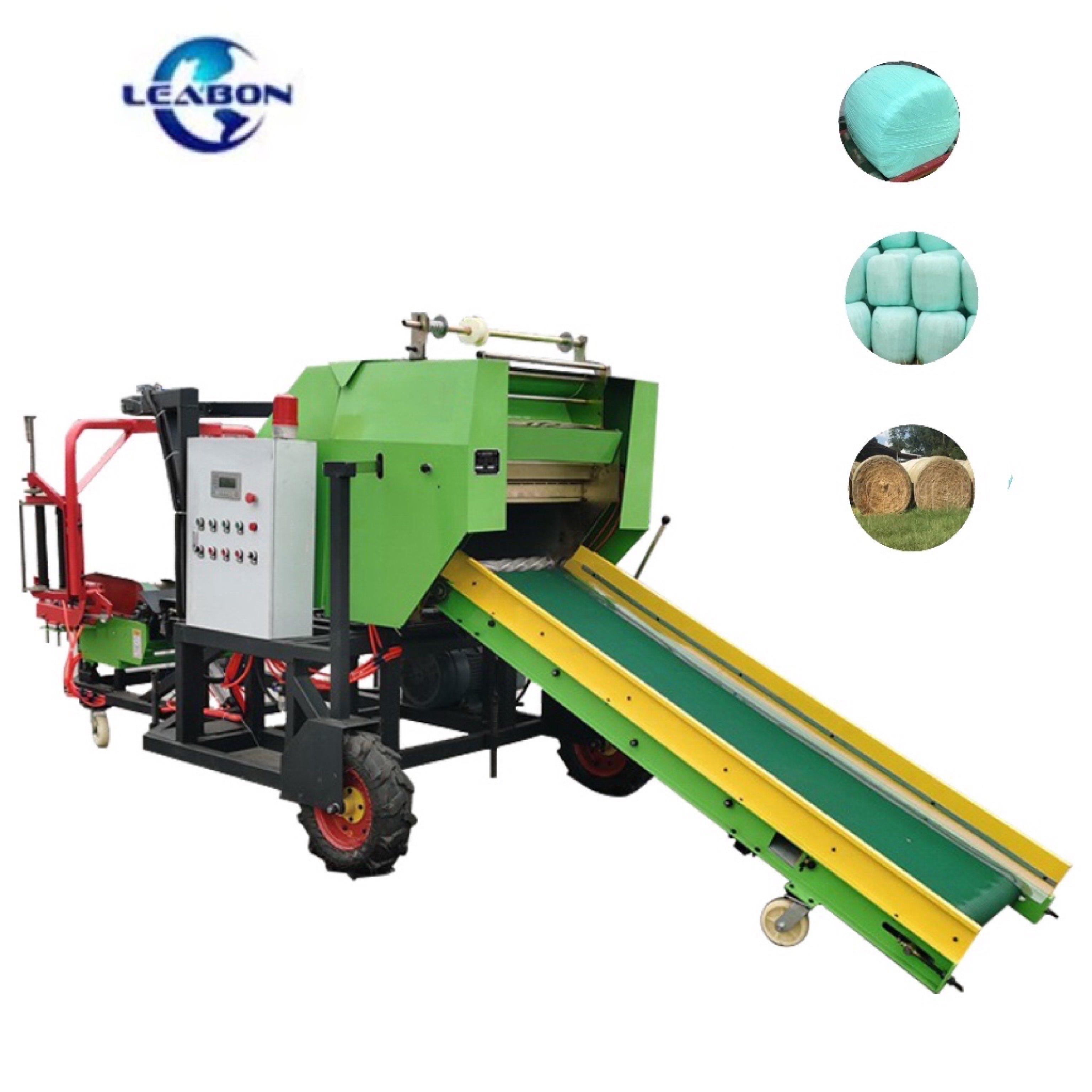 Automatic 2-way Hay Wet Biomass Straw Wrapper Mini Corn Silage Round Baler for Sale