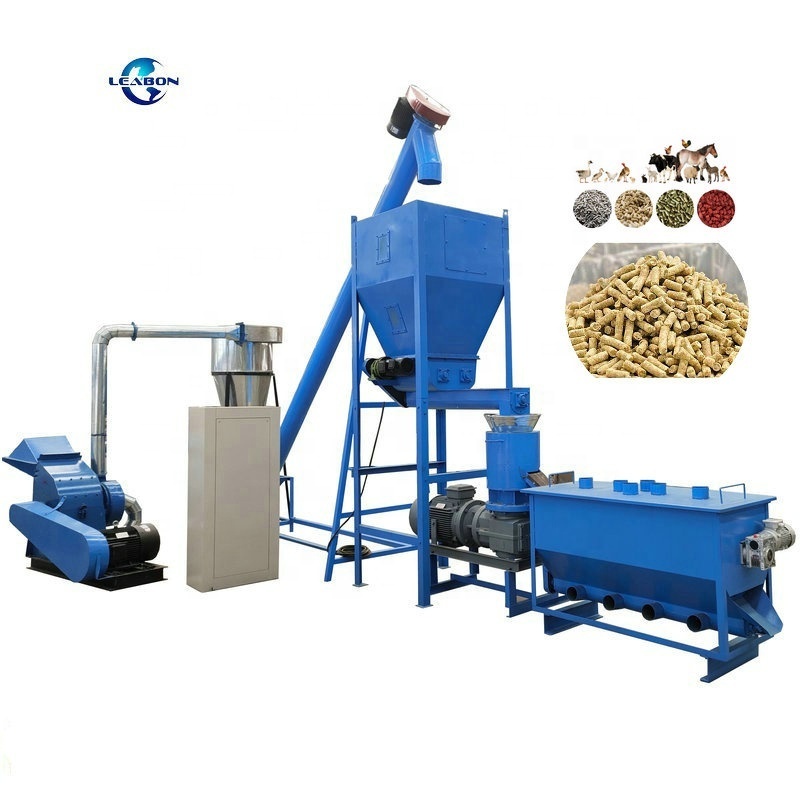 Africa Use 2000KG/H Cattle Chicken Feed Pellet Making Machine Chicken Feed Processing Machine for sale