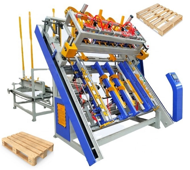 Hot Selling Automatic Europe Stringer Pallet Nailing Machine Automatic Wood Pallet Making Machine Price for Sale