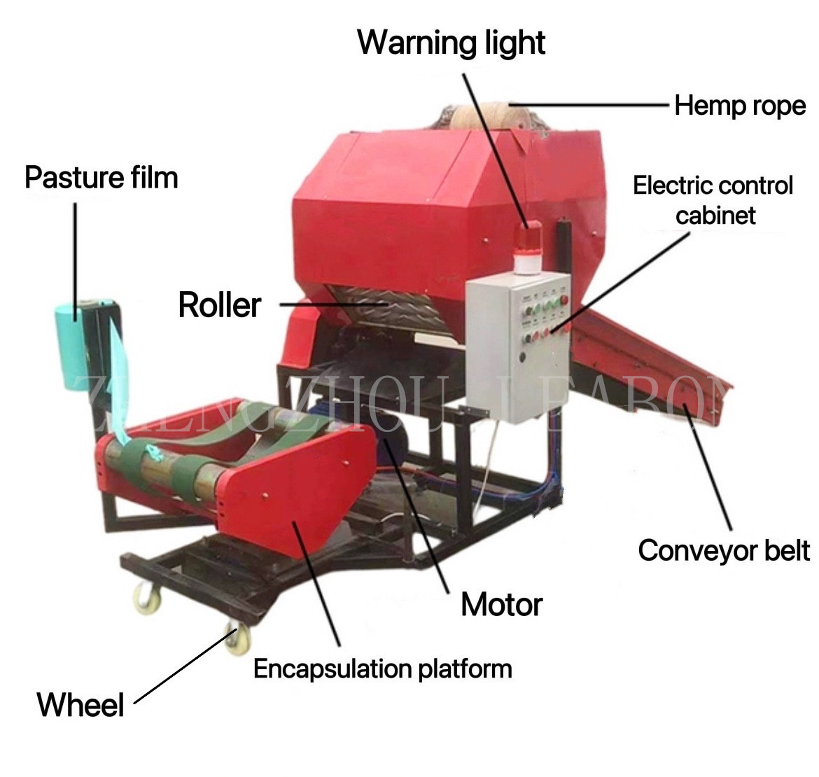 Grass Silage Baler Corn Hay Baler Machine Mini Round Baler  Price for Sale