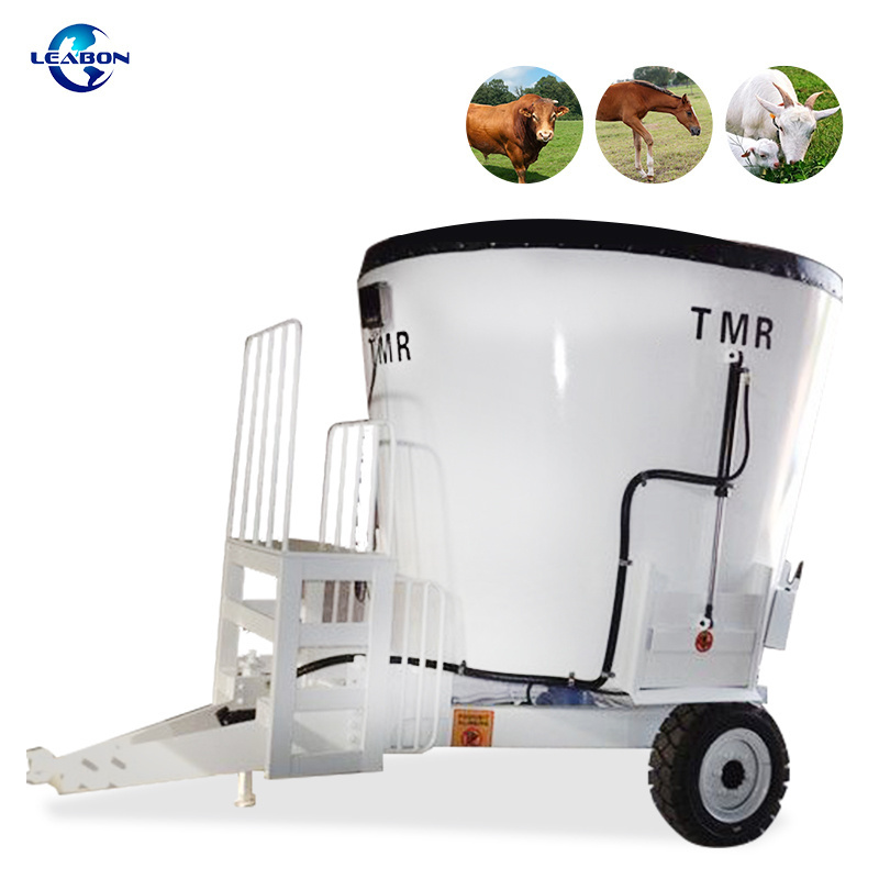 Factory Dairy Farm Cattle  Vertical TMR Animal Feed Mixer Wagon / Grinder And Mixer For Animal Feed Price for sale