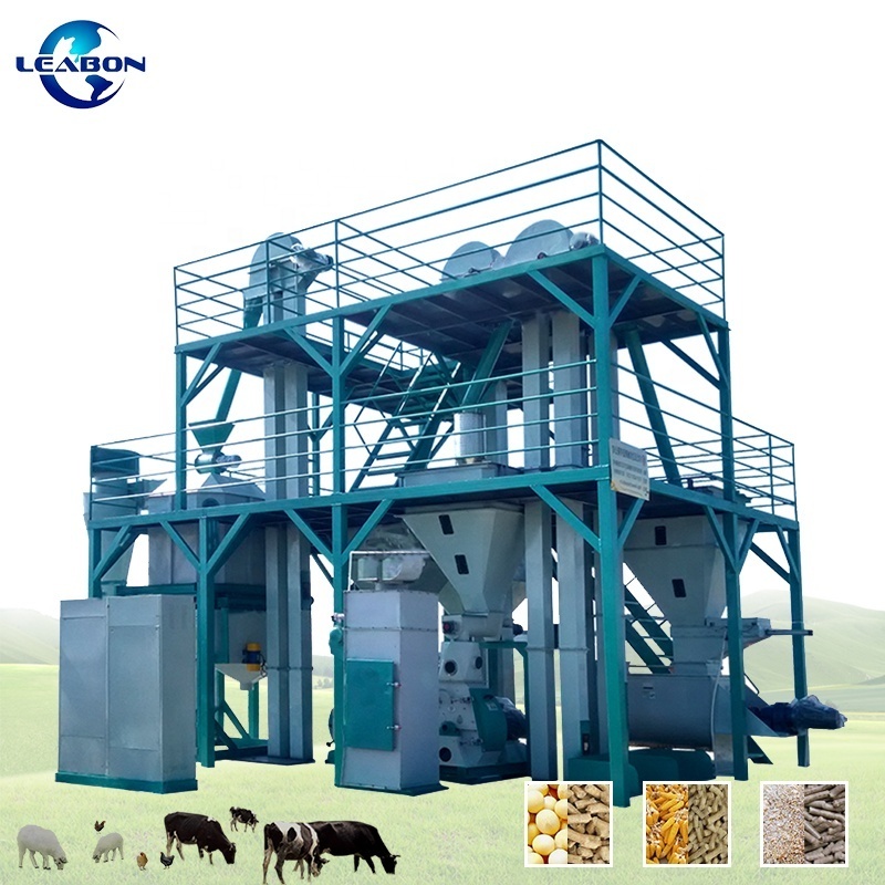 2000KG/H Poultry Feed Processing Machine Animal Feed Pellet Mill Machine Product Line Chicken Cattle Feed Plant