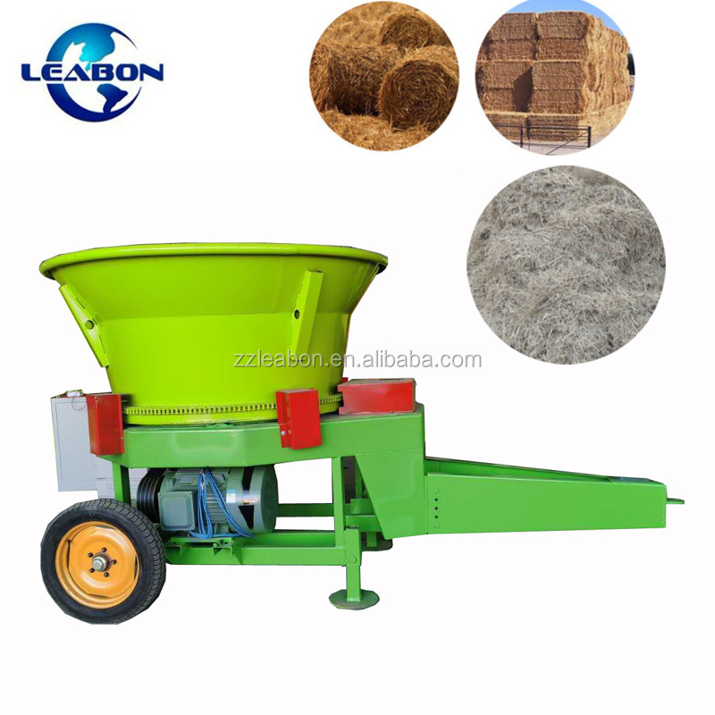 Power Plants Use Big Capacity Hay Bale Shredder Corn Straw Bale Tub Hammer Grinders