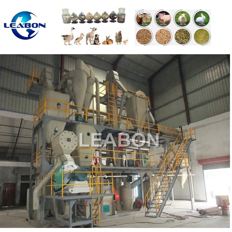 CE 3000kg/h Poultry Feed Pellet Production Line Chicken Feed Pellet Making Machinery Animal Feed Processing Machine