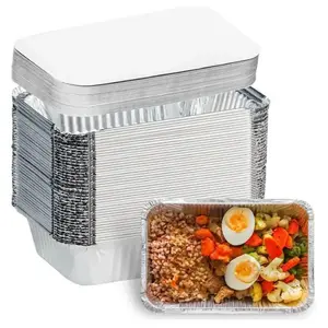 Food grade aluminium foil container bakeware cookware F250 rectangle disposable tin foil full size bread meat lasagna loaf pans