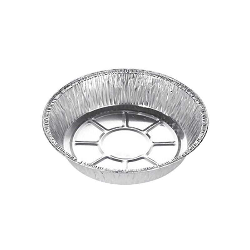 Food Baking Container Tray Pie Plate Pans Round Aluminum Foil Disposable 7 8 9 Inch Food Packaging Silver Recyclable 1000 Pieces