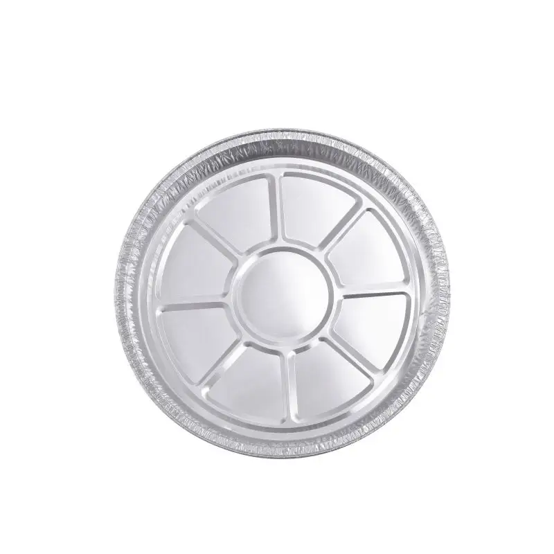 Food Baking Container Tray Pie Plate Pans Round Aluminum Foil Disposable 7 8 9 Inch Food Packaging Silver Recyclable 1000 Pieces