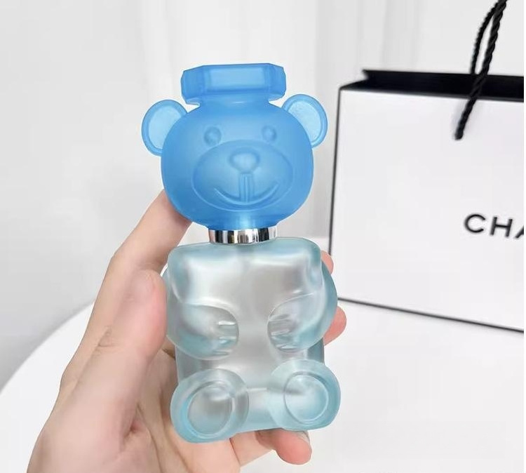 Bear Design Glass Perfume Bottle 30ml Custom Cute Pink/Blue/Black Bear Shape Perfume Bottle Unique Perfume Bottles