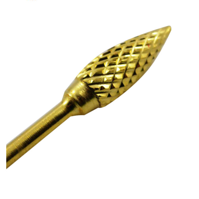 LK-P21-1 Ceramic HP Dental Lab Golden Tungsten Carbide Burs