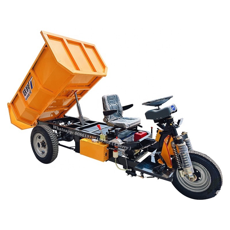 LK270 72V 3 wheels trike/big capacity mini dumper truck for farm factory/durable used electric tricycle for sale