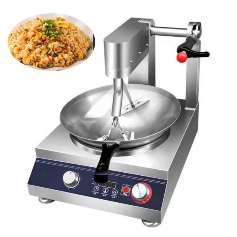 Automatic Stir Fry Machine Stir Fryer Coffee Bean Frying Auto Wok Cook Machine Robot Rotate Fried Rice Cooker for Restaurant