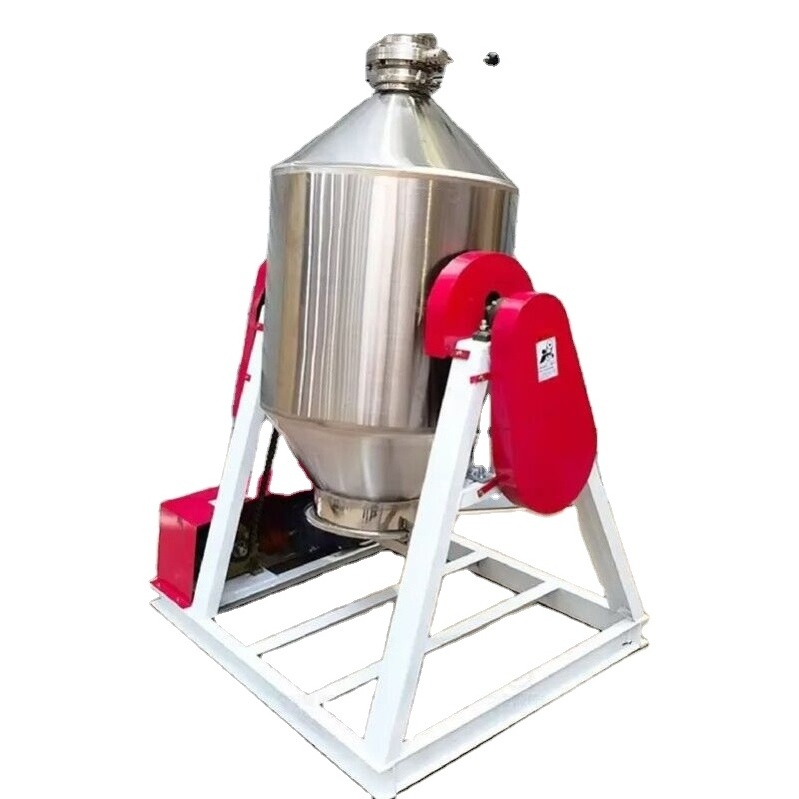 Industrial 30kg 50kg 100kg Stainless Steel Rotary Food Grade Dry Powder Drum Mixer