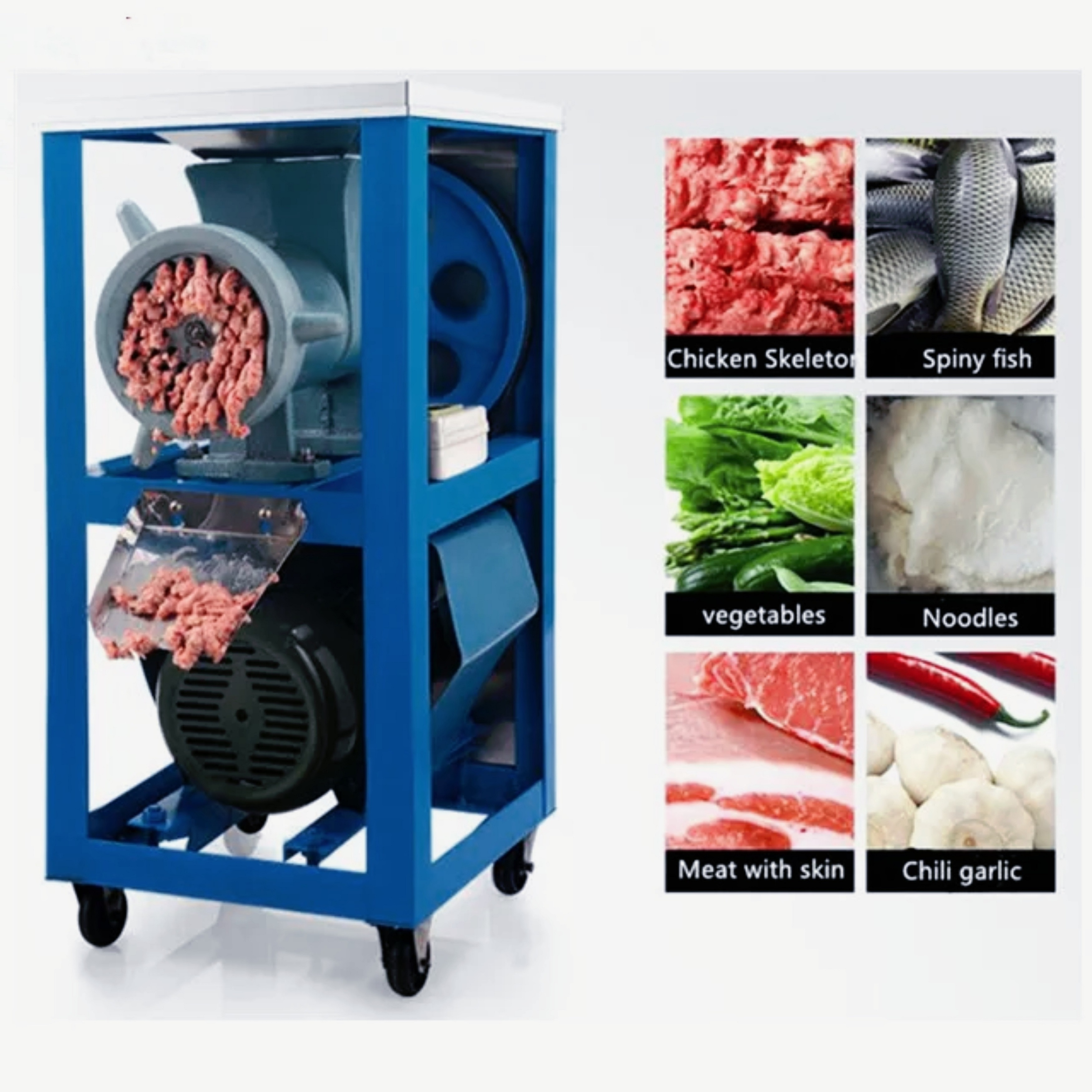 32 2200W Industrial Commercial Electric Chicken Fish Bone Beef Meat Mince Mincer Mincing Grinding Machine Electric Meat Grinder