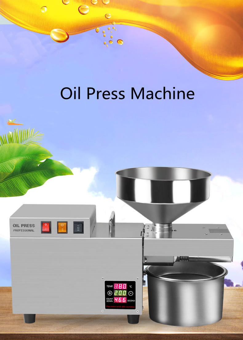 High Quality Oil Pressers Mini Home use Peanut Walnut Coconut Avocado Olive Soybean Sesame Sunflower Screw Oil Press Machine