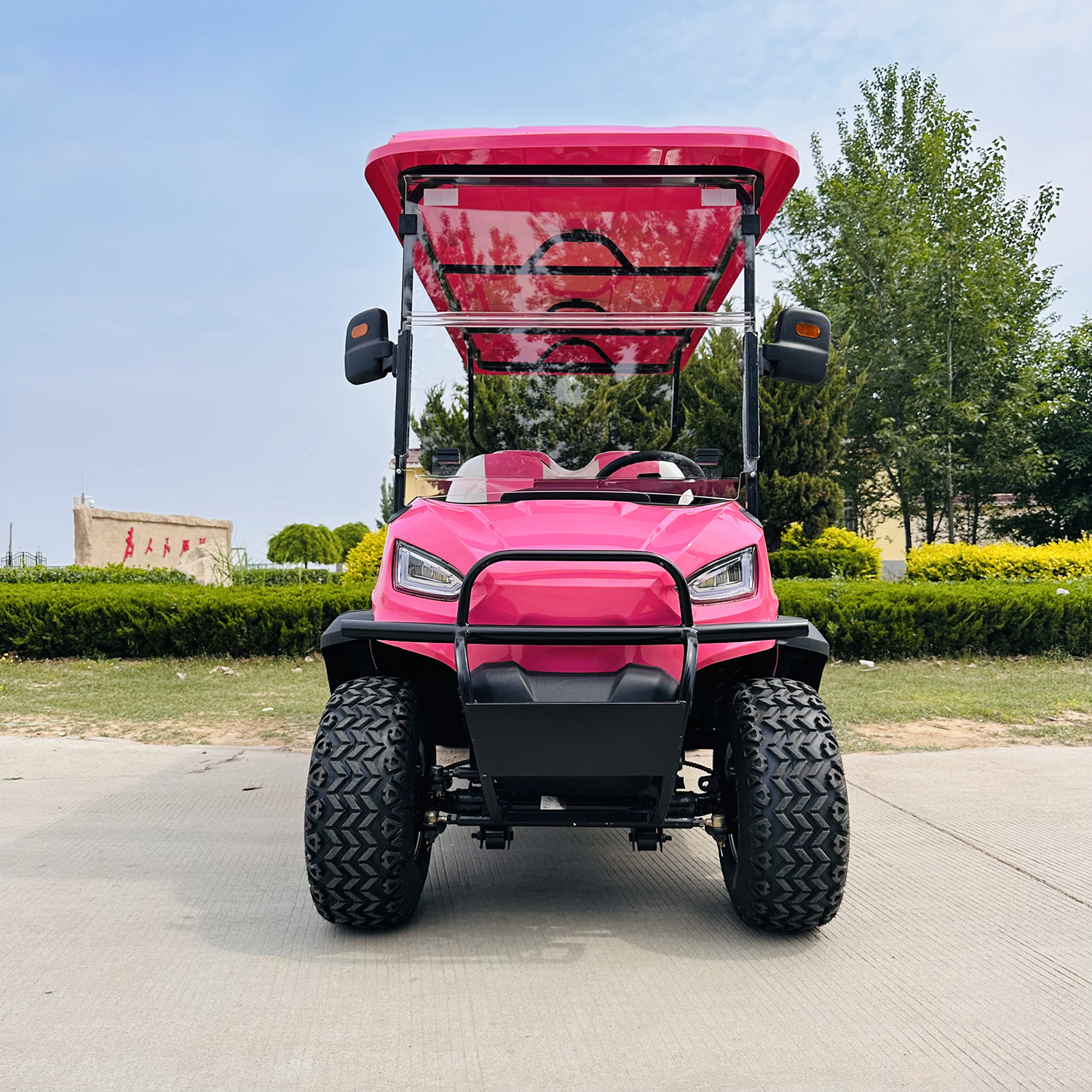 6 seater 4 wheel electric pink golf cart 4x4  golf cart for sale 3000W motor power 100Ah battery