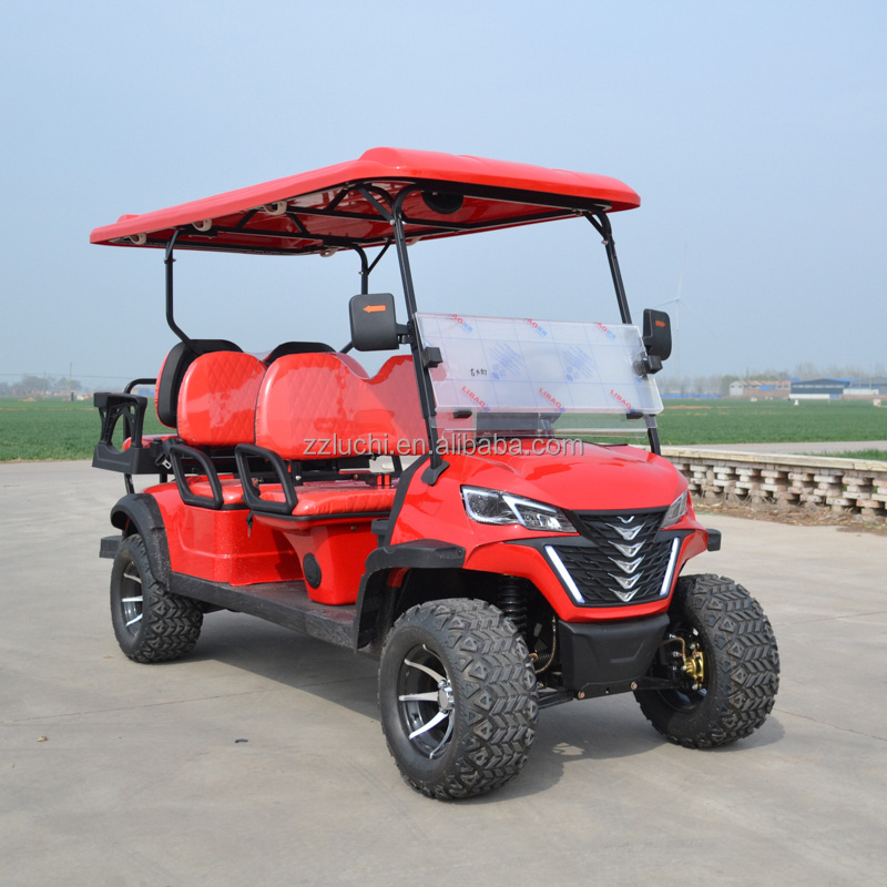 72v Electric Golf Cart 4 6 Seater Off Road Lithium  Golf Cart Hunting Golf Buggy 4 Wheel Electric Club Car