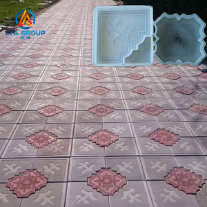 Mosaic tile round grass cement rubber concrete form moulds plastic interlocking paving paver block molds