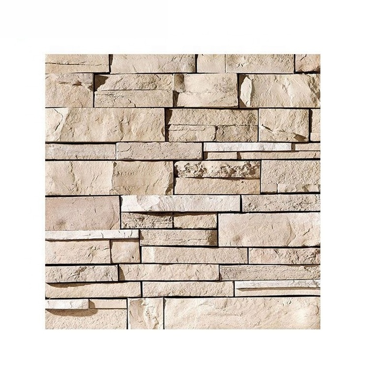 Chinese Good Quality Dry Stack Faux Stone Wall Panels Wholesale Faux Fur Artificial Stone Brick