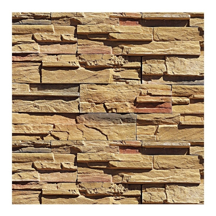 Chinese Good Quality Dry Stack Faux Stone Wall Panels Wholesale Faux Fur Artificial Stone Brick