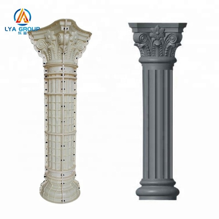 Customization Concrete floor decorative brick plastic model flowerpot balcony handrail Roman column plastic mold