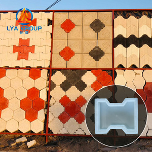 Manufacturer rubber pvc paving blocks moulds decorative concrete interlock stone paver plastic molds for cement pavers