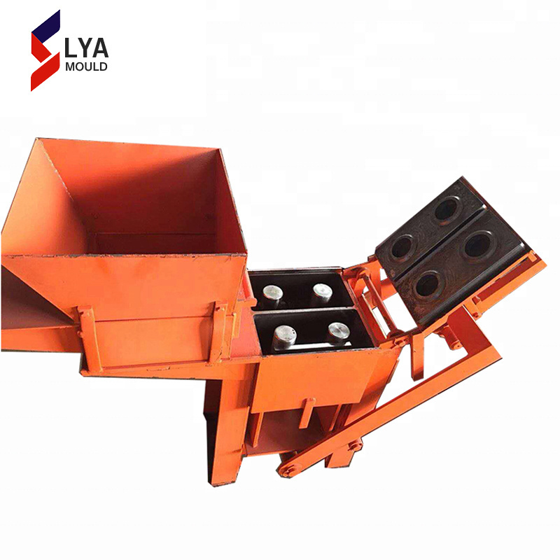 Hydraulic manual concrete hollow block paver brick making machine