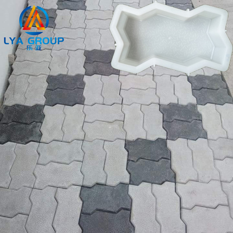 Manufacturer rubber pvc paving blocks moulds decorative concrete interlock stone paver plastic molds for cement pavers