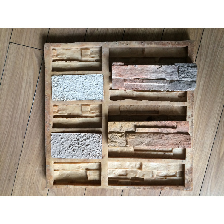 Faux Stone Stack Stone Wall Panels mold Natural Fossil Stone Tiles Mould