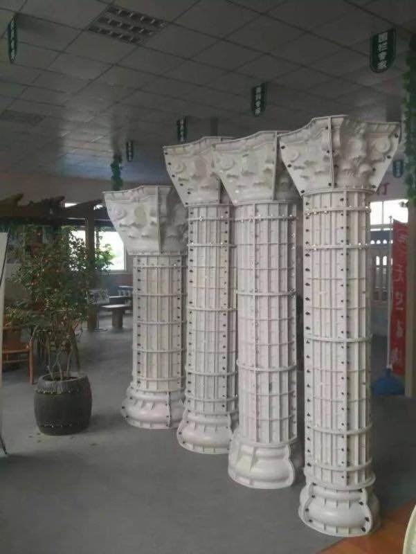 New Design Exterior Decoration Polystyrene Cornice Moulding Columns Eps Roman Pillar Mold